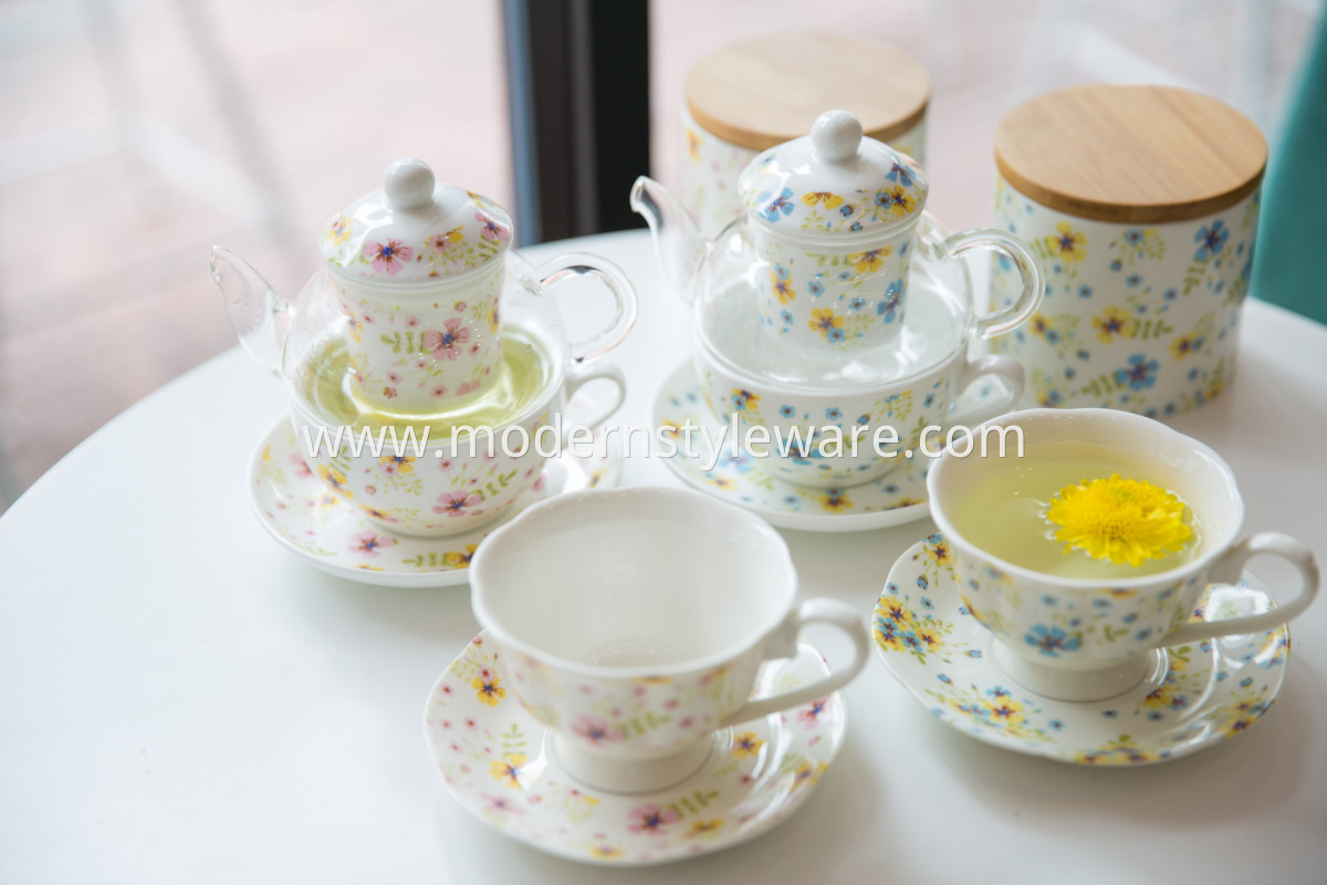 Tea Set Tea Cup Pot In One